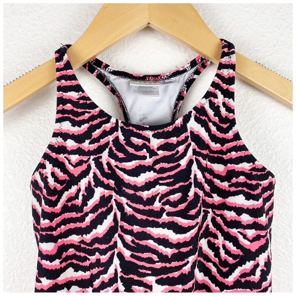 Milly Minis Pink Zebra Print Swimsuit and Coverup -‎ 6/7